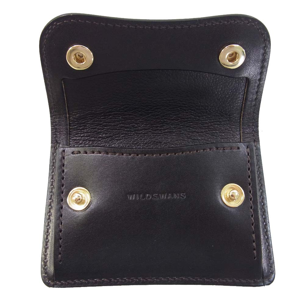 WILDSWANS ワイルドスワンズ TONGUE タング クロコ 牛革 小銭入れ ブラック ブラック系【美品】【中古】