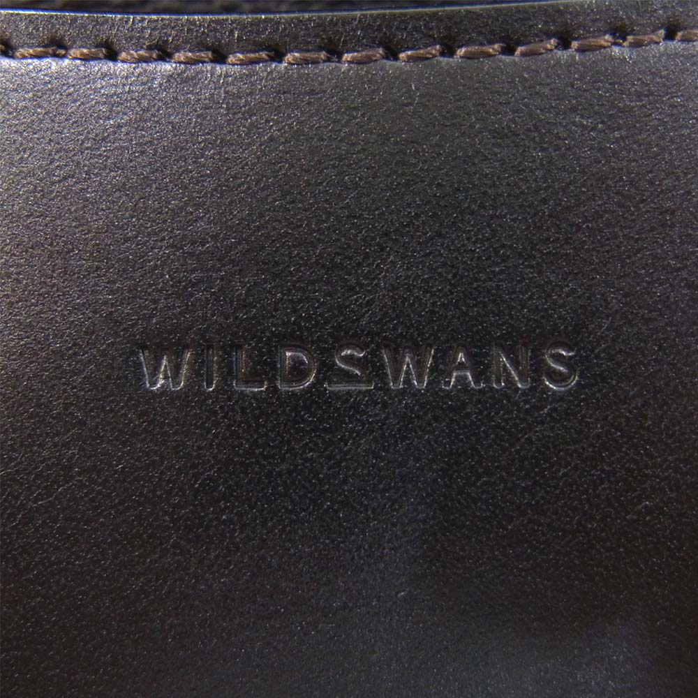 WILDSWANS ワイルドスワンズ TONGUE タング クロコ 牛革 小銭入れ ブラック ブラック系【美品】【中古】