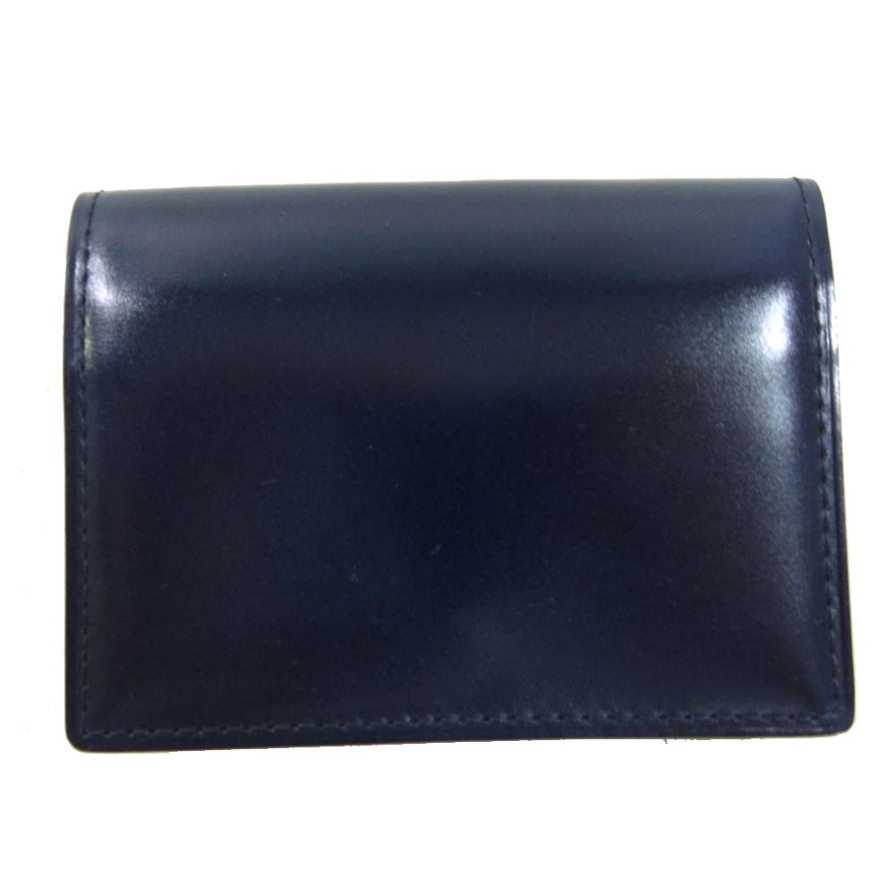 GANZO ガンゾ コードバン ルチダ 馬革 小銭入れ ネイビー系【極上美品】【中古】