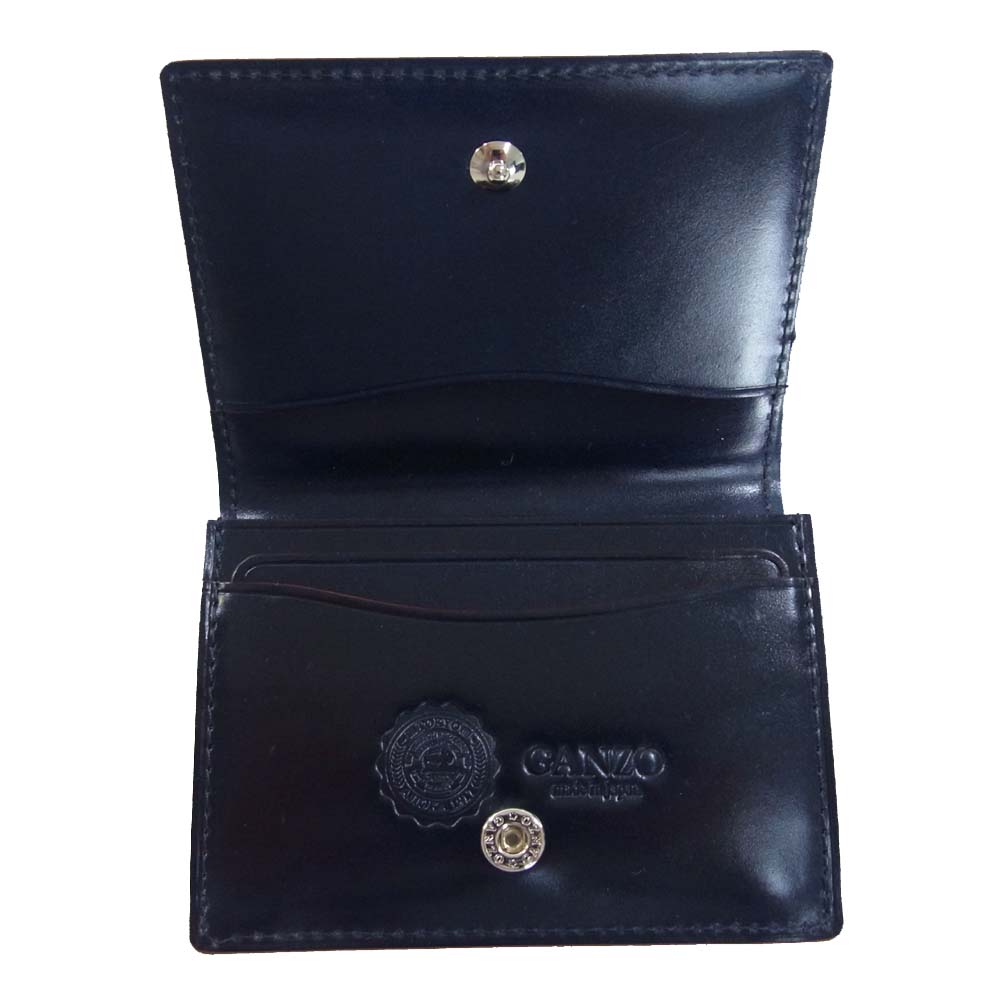 GANZO ガンゾ コードバン ルチダ 馬革 小銭入れ ネイビー系【極上美品】【中古】