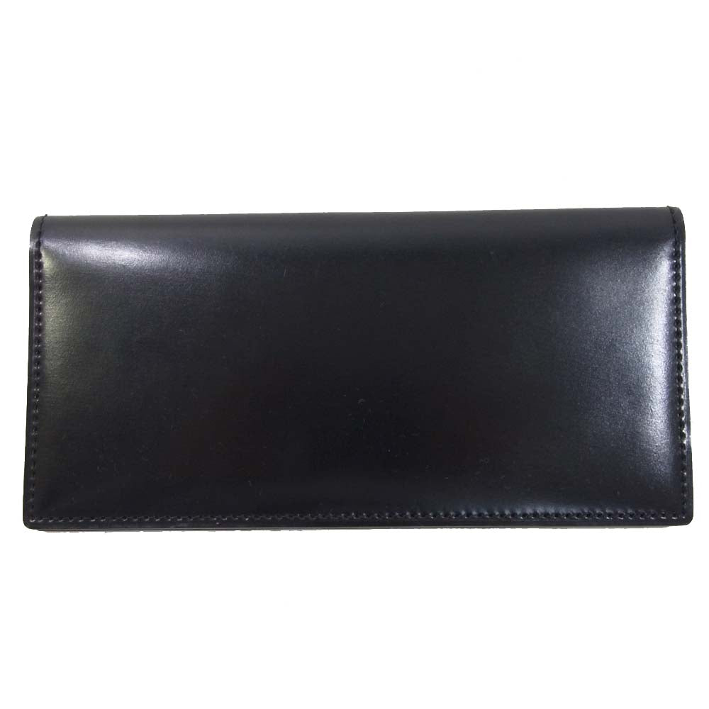 GANZO ガンゾ ホーウィンシェル コードバン 馬革 長財布 ブラック系【極上美品】【中古】