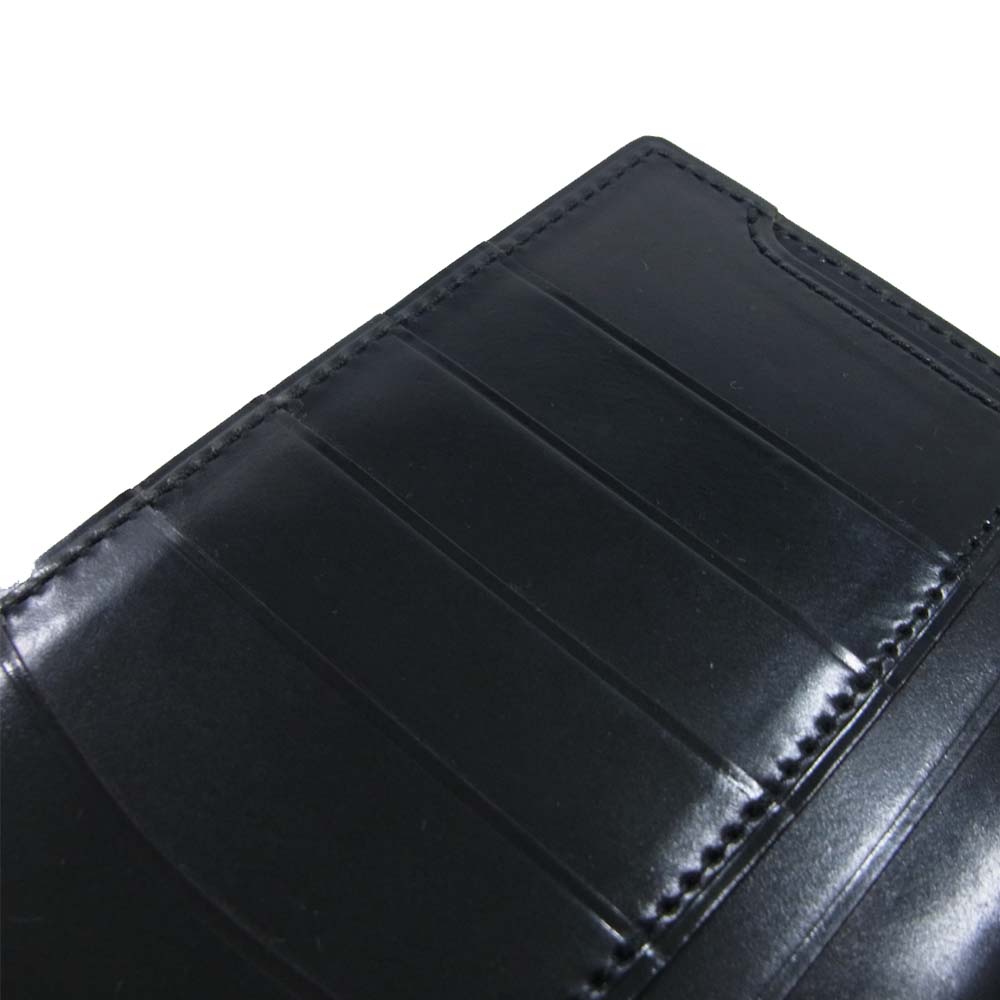 GANZO ガンゾ ホーウィンシェル コードバン 馬革 長財布 ブラック系【極上美品】【中古】