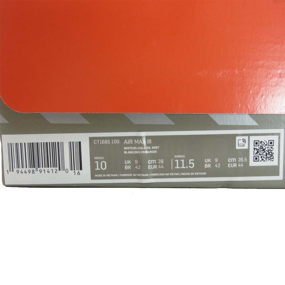 NIKE ナイキ CT1685-100 AIR MAX 90 OG INFRARED エアマックス ローカット スニーカー 28cm グレー系 ピンク系 28cm【新古品】【未使用】【中古】