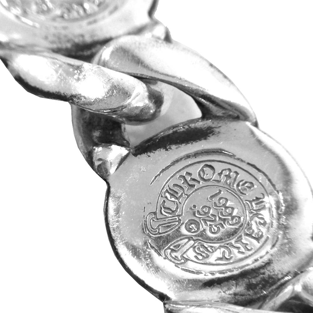 CHROME HEARTS クロムハーツ（原本無） フローラルクロス リンク ブレスレット アフター サファイア シルバー系【中古】
