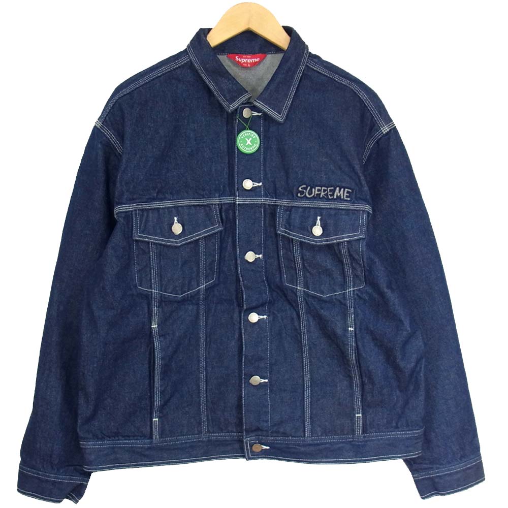 Supreme シュプリーム 20AW Smurfs Denim Trucker Jacket スマーフ デニム トラッカー ジャケット インディゴブルー系 L【新古品】【未使用】【中古】