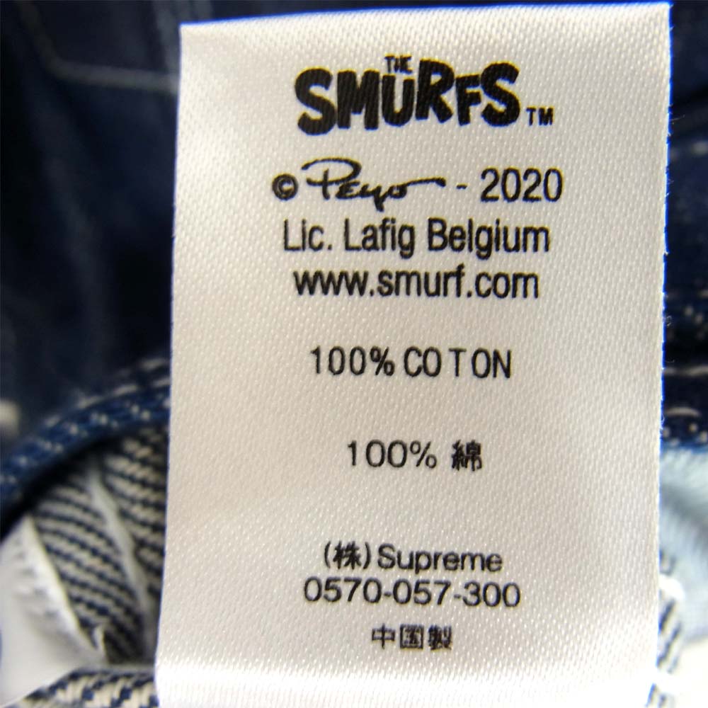 Supreme シュプリーム 20AW Smurfs Denim Trucker Jacket スマーフ デニム トラッカー ジャケット インディゴブルー系 L【新古品】【未使用】【中古】