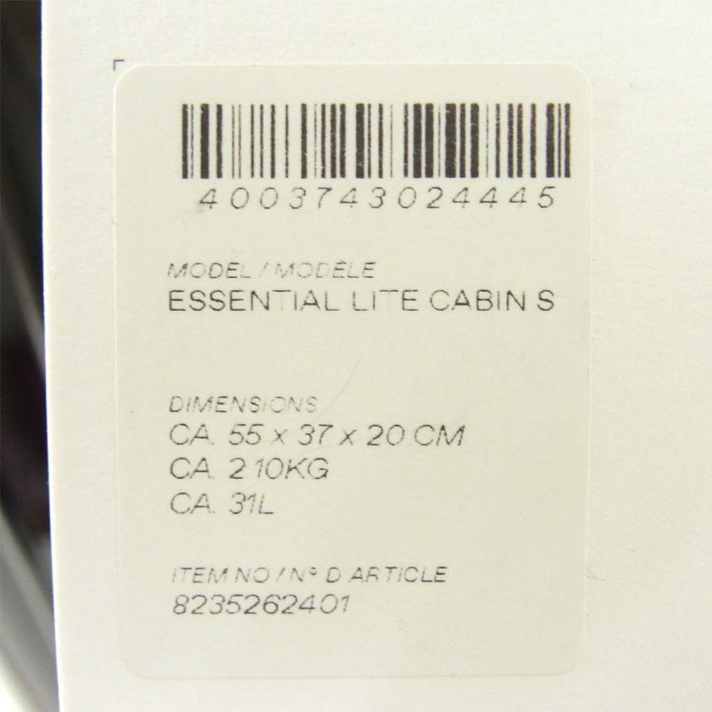 RIMOWA リモワ 82352624 エッセンシャル ライト キャビン S 31L 四輪 マルチホイール ブラック系【新古品】【未使用】【中古】