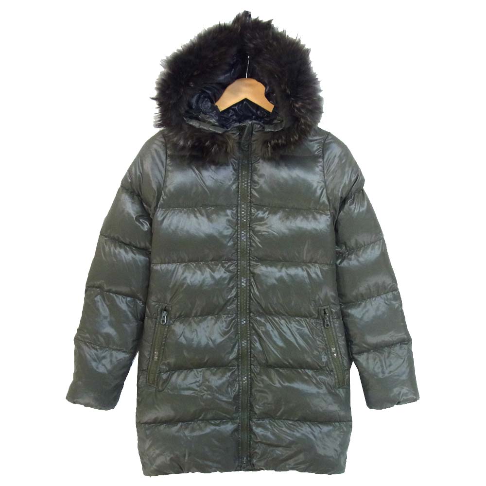 DUVETICA デュベティカ D.037.00/1057.R KAPPA MFG カッパ ファー ボア コート 濃灰緑系 38【中古】