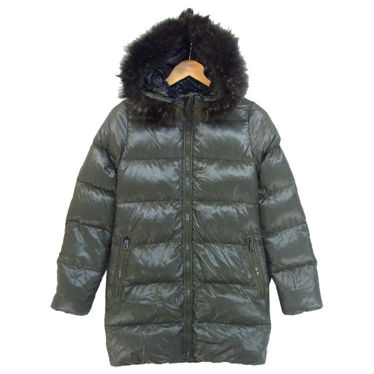 DUVETICA デュベティカ D.037.00/1057.R KAPPA MFG カッパ ファー ボア コート 濃灰緑系 38【中古】