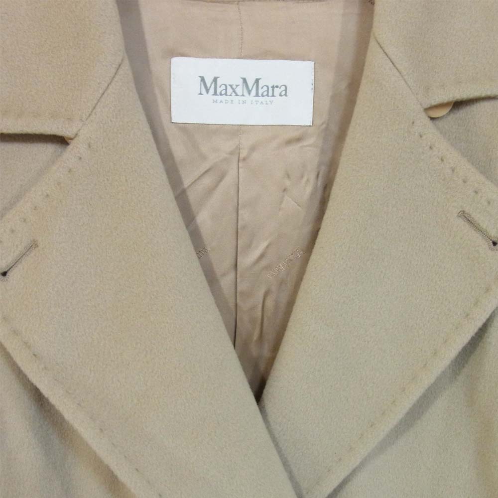 MAX MARA マックスマーラ MANUELA マニュエラ マヌエラ アイコン カシミヤ混 ウール コート ベージュ系 38【美品】【中古】