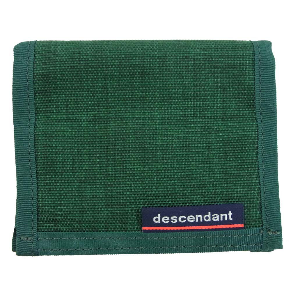 DESCENDANT ディセンダント 20AW HORIZON WALLET ホライゾン ウォレット ナイロン 財布 カードケース グリーン系【美品】【中古】