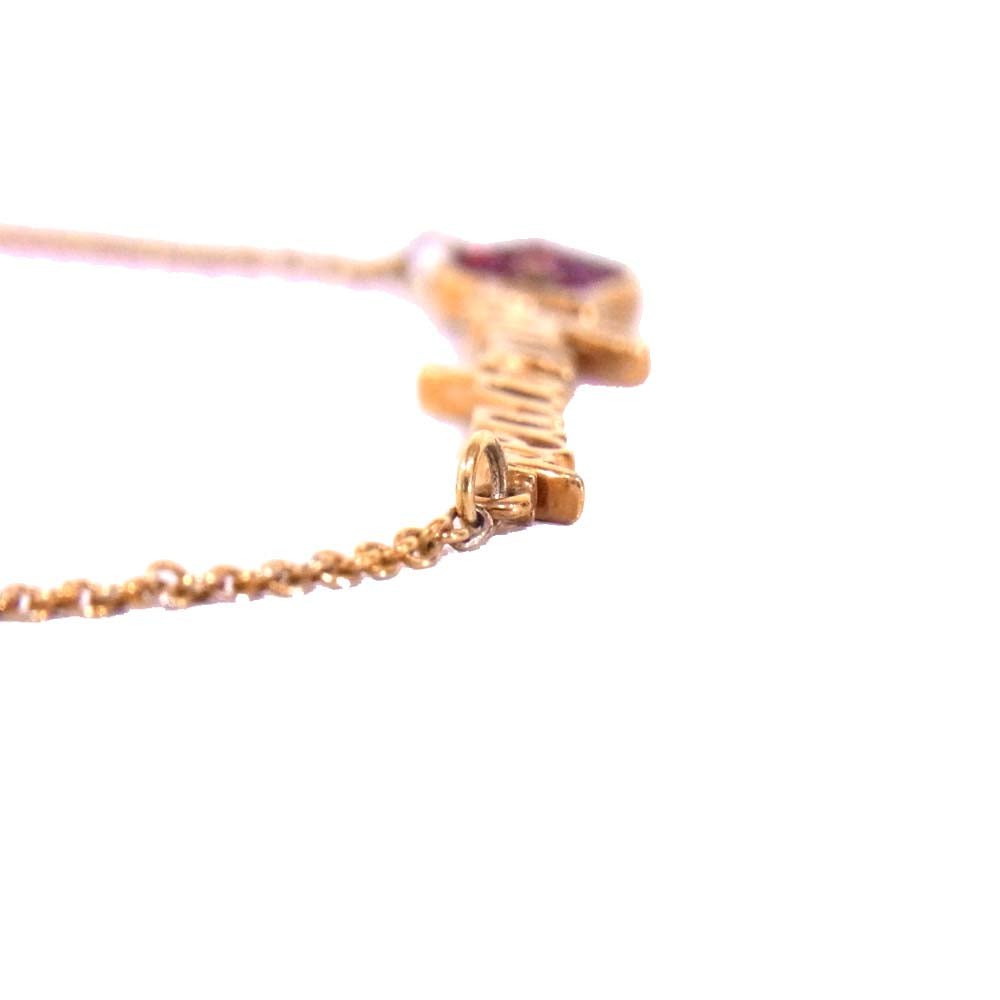 Kate Spade ケイトスペード read my lip リードマイリップ ネックレス  ゴールド系【中古】