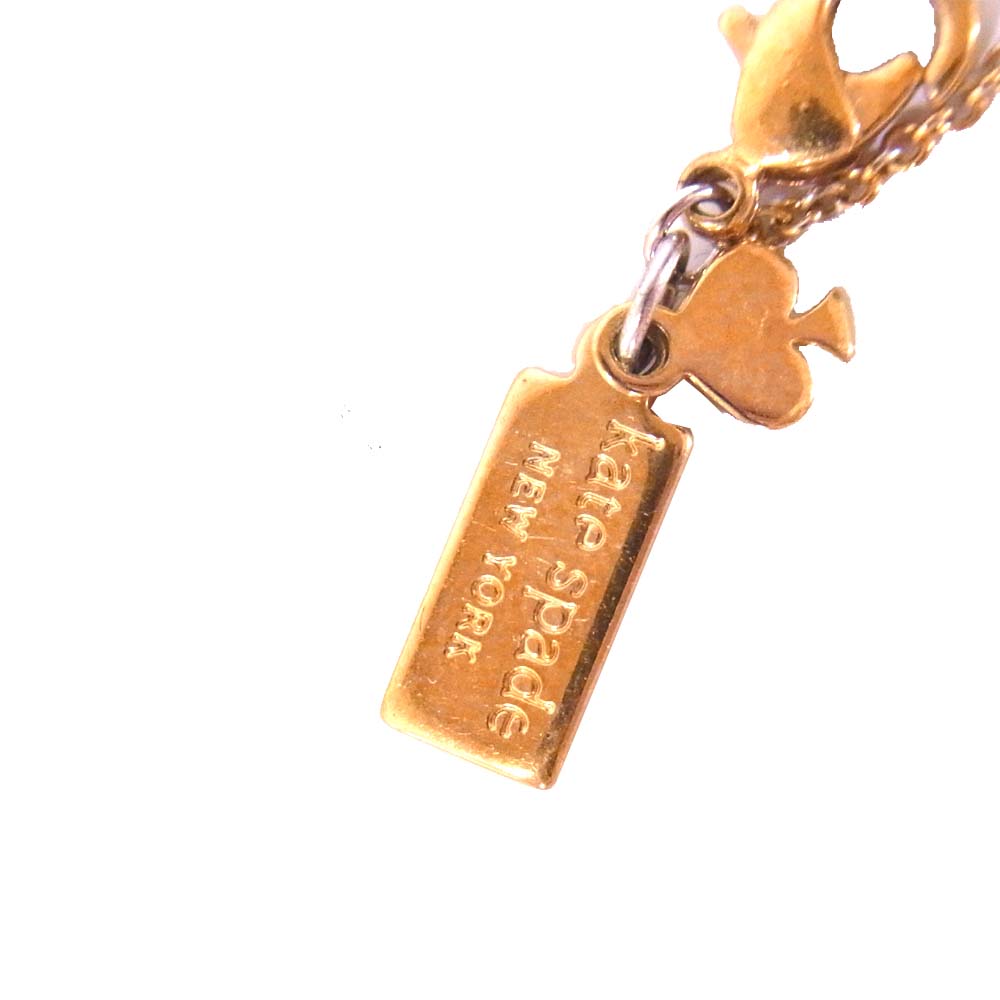 Kate Spade ケイトスペード read my lip リードマイリップ ネックレス  ゴールド系【中古】