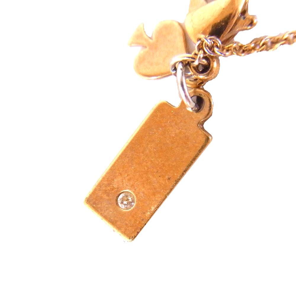 Kate Spade ケイトスペード read my lip リードマイリップ ネックレス  ゴールド系【中古】