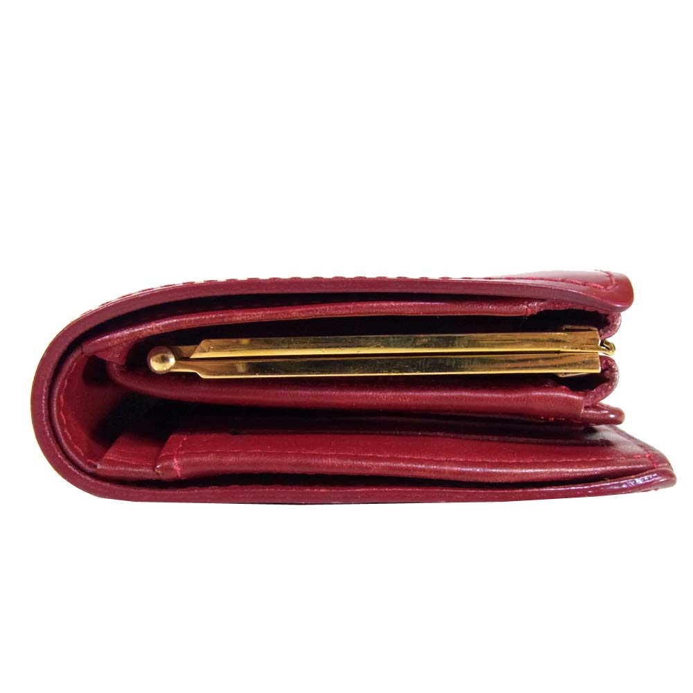 LOUIS VUITTON ルイ・ヴィトン M91208 ポルトモネ ビエヴィエノワ モノグラム ヴェルニ 2つ折り 財布 レッド系【中古】