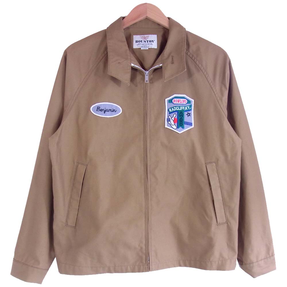 ヒューストン 20SS 51001 BOWLING JACKET ボーリング ジャケット ベージュ系 L【美品】【中古】