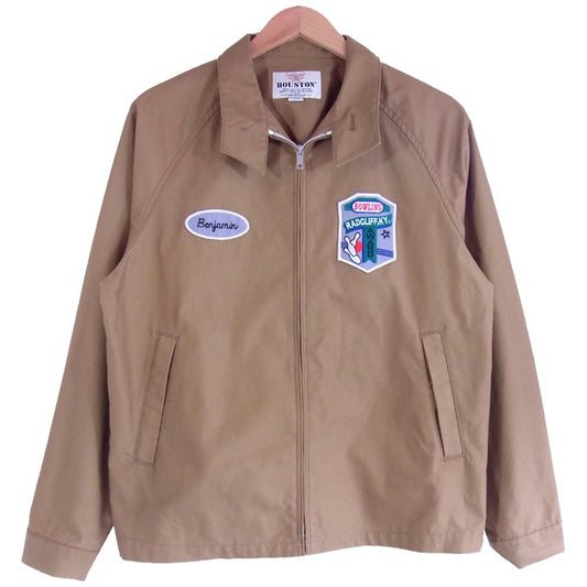 ヒューストン 20SS 51001 BOWLING JACKET ボーリング ジャケット ベージュ系 L【美品】【中古】