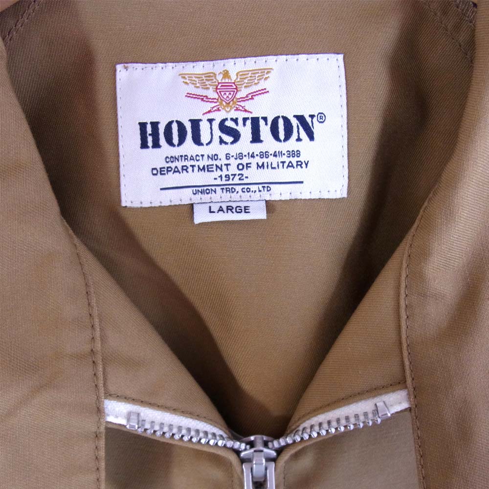 ヒューストン 20SS 51001 BOWLING JACKET ボーリング ジャケット ベージュ系 L【美品】【中古】