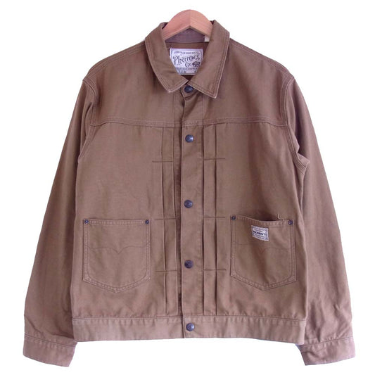 Pherrow's フェローズ Lot222 ダック ワーク ジャケット ライトブラウン系 42【中古】