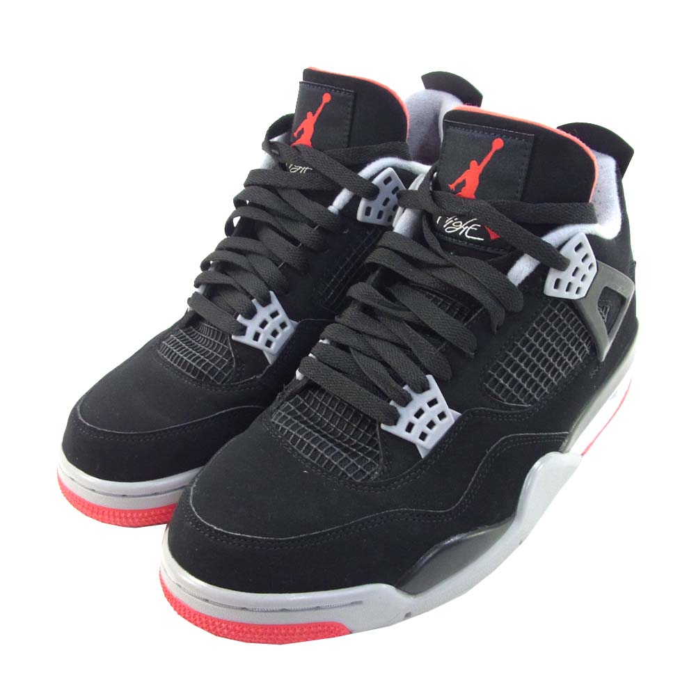 NIKE AIR JORDAN ナイキ ジョーダン 308497-060 4 RETRO フォー レトロ ハイカット スニーカー ブラック系 グレー系 27.5cm【中古】