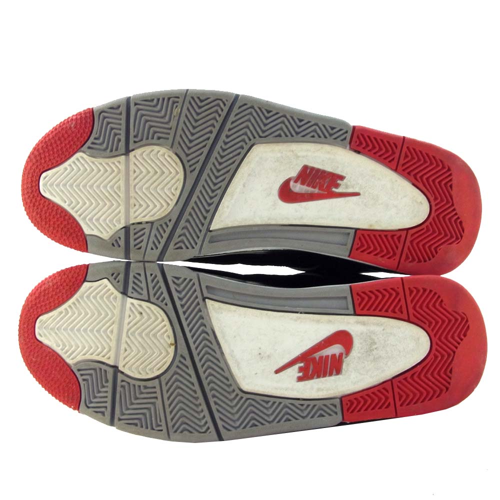 NIKE AIR JORDAN ナイキ ジョーダン 308497-060 4 RETRO フォー レトロ ハイカット スニーカー ブラック系 グレー系 27.5cm【中古】