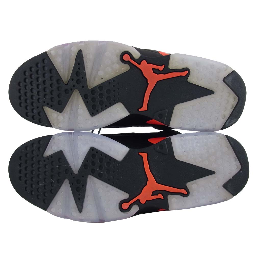 NIKE AIR JORDAN ナイキ ジョーダン 384664-060 6 RETRO シックス レトロ ハイカット スニーカー ブラック系 レッド系 27cm【美品】【中古】