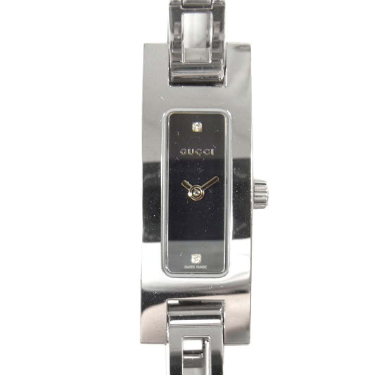 GUCCI グッチ 3900L スクエア 2P ダイヤ クォーツ ウォッチ シルバー系【中古】