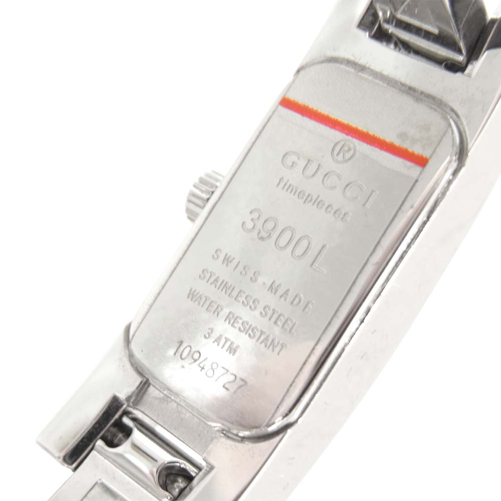 GUCCI グッチ 3900L スクエア 2P ダイヤ クォーツ ウォッチ シルバー系【中古】