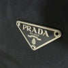 PRADA プラダ B9236 TOWN ロゴプレート ナイロン レザー ハンドバッグ ブラック系【中古】
