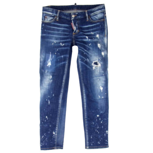 DSQUARED2 ディースクエアード 19SS S75LB0109-S30342 国内正規品 Jennifer Cropped Jean ジェニファー クロップド ジーンズ  インディゴブルー系 38【美品】【中古】