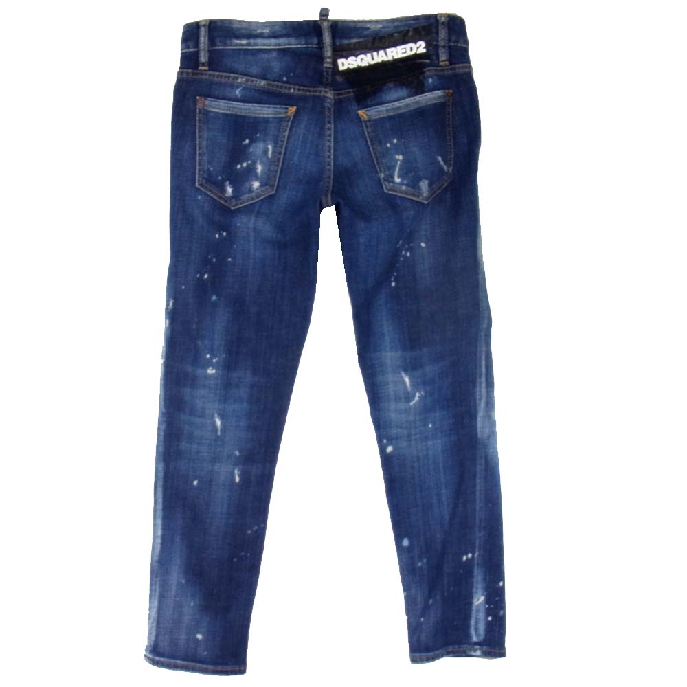 DSQUARED2 ディースクエアード 19SS S75LB0109-S30342 国内正規品 Jennifer Cropped Jean ジェニファー クロップド ジーンズ  インディゴブルー系 38【美品】【中古】