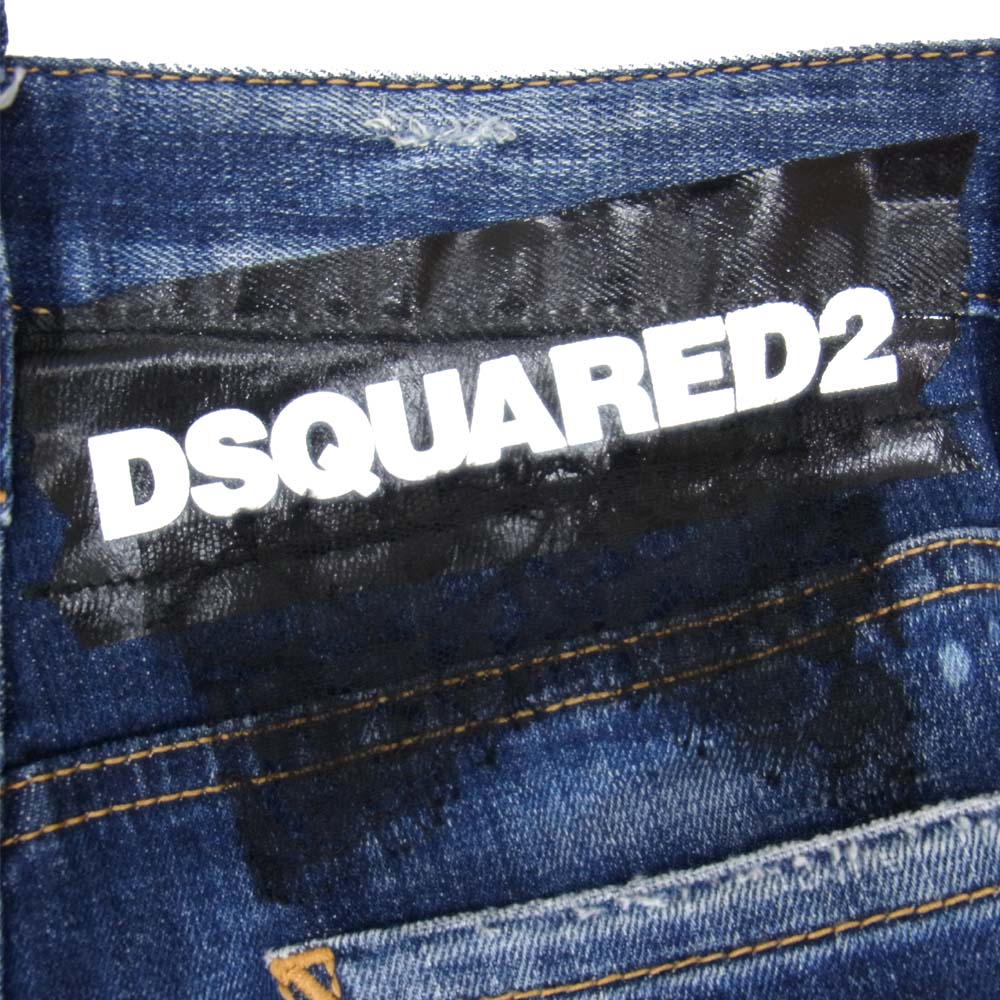 DSQUARED2 ディースクエアード 19SS S75LB0109-S30342 国内正規品 Jennifer Cropped Jean ジェニファー クロップド ジーンズ  インディゴブルー系 38【美品】【中古】