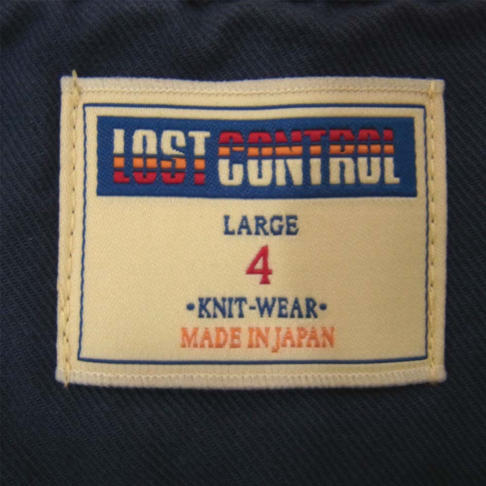 LOST CONTROL ロストコントロール L19A2-1007 FULL OPEN SWEAT SHIRTS ネイビー系 L【中古】