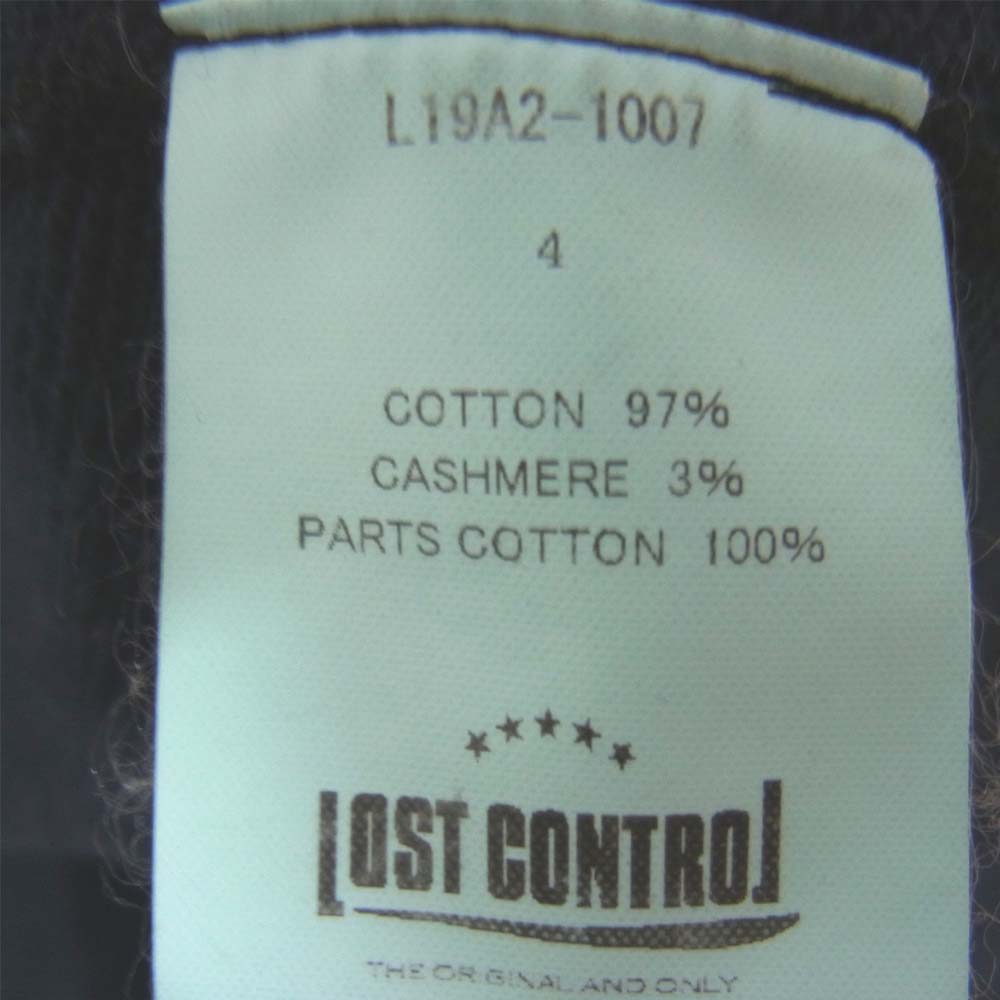 LOST CONTROL ロストコントロール L19A2-1007 FULL OPEN SWEAT SHIRTS ネイビー系 L【中古】
