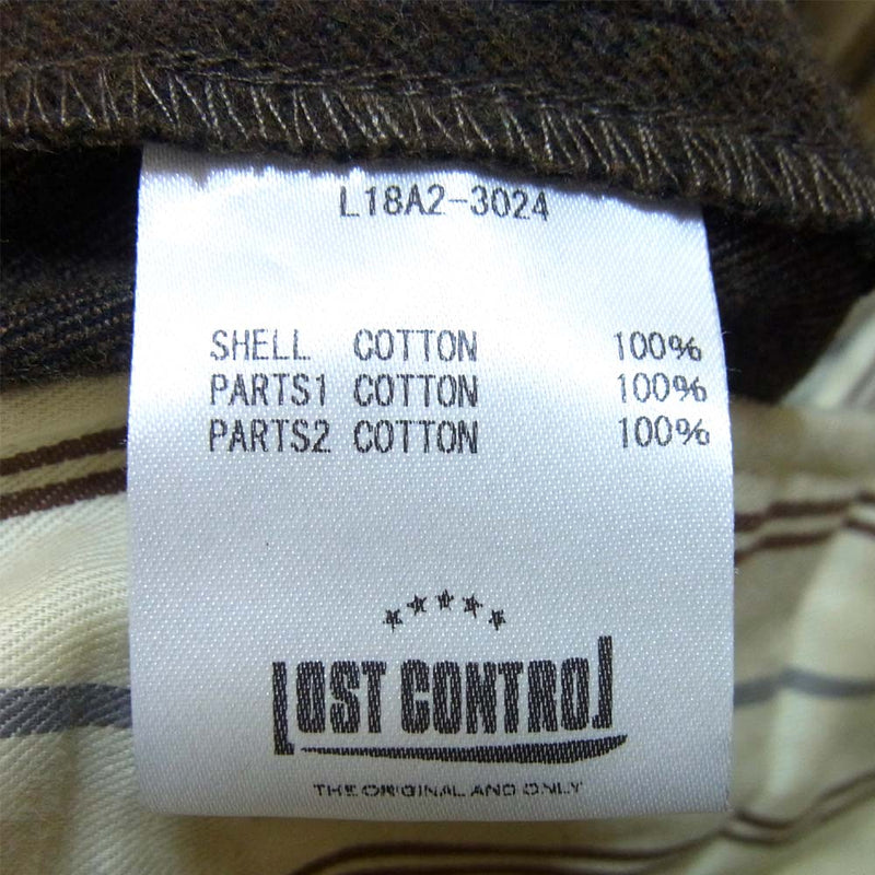LOST CONTROL ロストコントロール L18A2-3024 Loser Trousers トラウザーズ パンツ ブラウン系 4【中古】