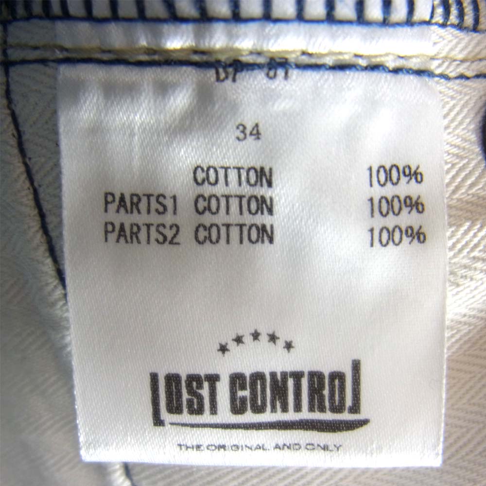 LOST CONTROL ロストコントロール DP-67  NARROW STRAIGHT JEANS ナロー ストレート インディゴブルー系 34【中古】