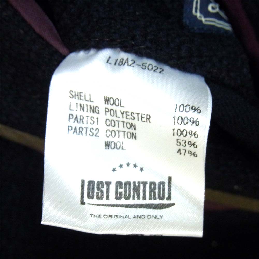 LOST CONTROL ロストコントロール L18A2-5022 J.M.B. COAT ウール コート ダークネイビー系 4【中古】