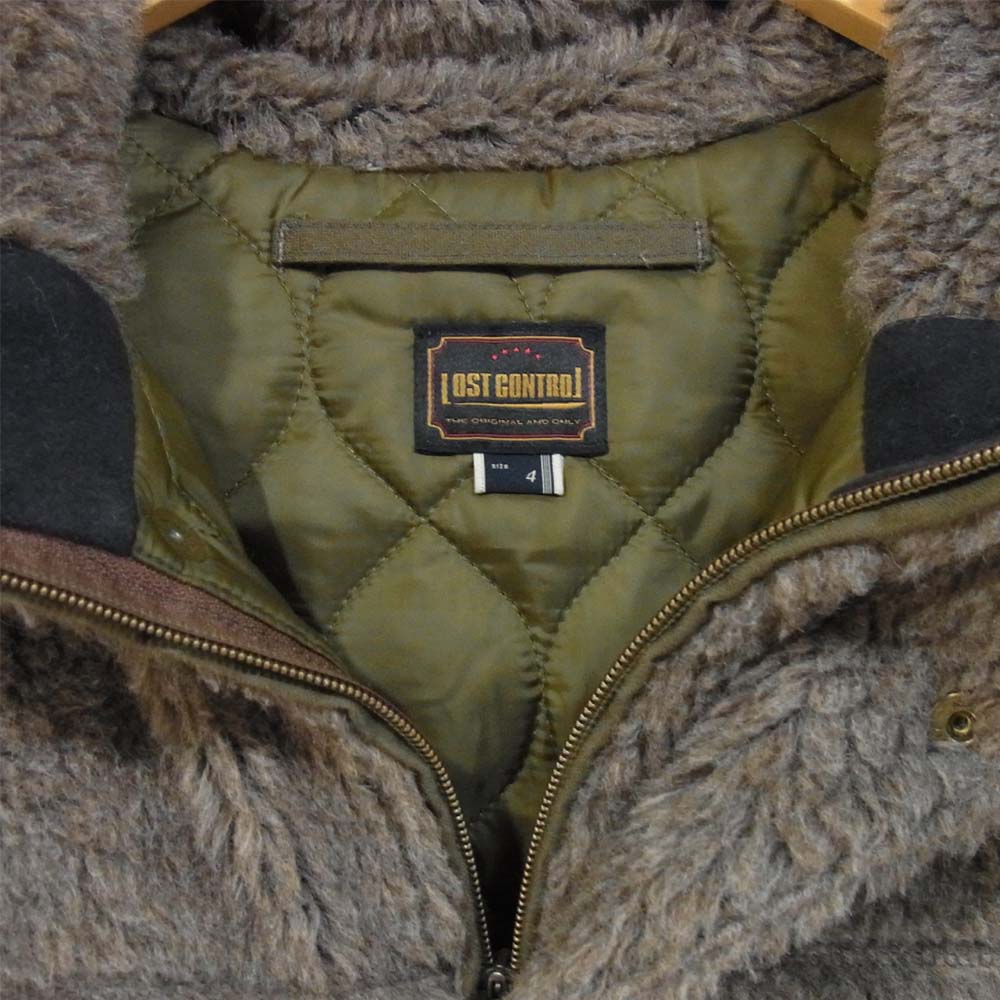 LOST CONTROL ロストコントロール L18A2-4021 Boa Outer Vest ボア アウター ベスト ライトブラウン系 4【中古】