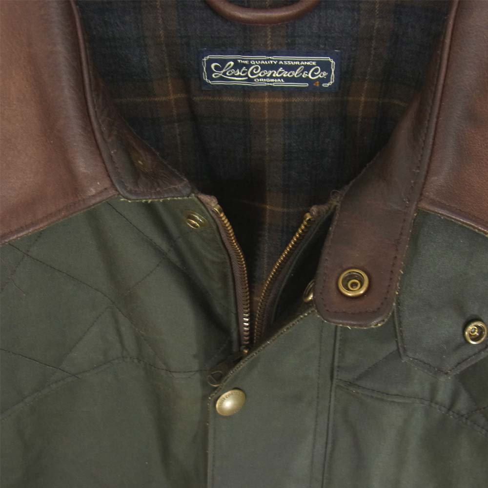 LOST CONTROL ロストコントロール L17A2-4015 OILED COTTON BEDALE JKT オイルドコットン ビデイル ジャケット ブラウン系 4【中古】