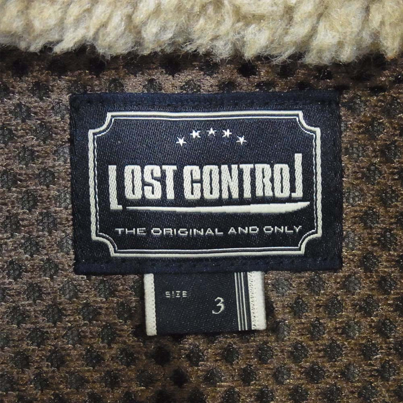 LOST CONTROL ロストコントロール L19A2-4016 CLASSIC BOA JACKET クラシック ボア ジャケット ベージュ系 3【中古】