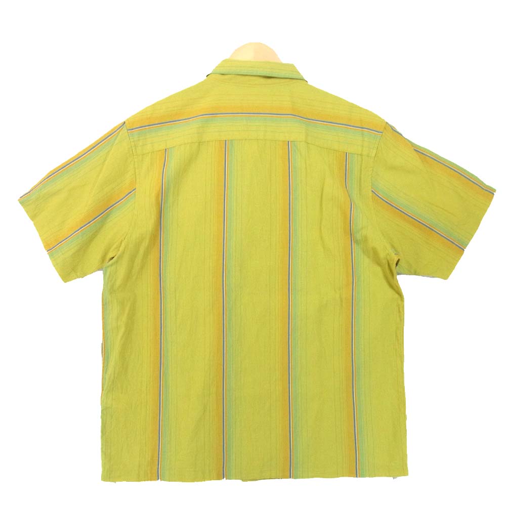 Supreme シュプリーム 19SS  Vertical Stripe S/S バーティカルストライプ ライム系 M【中古】