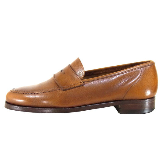 CROCKETT&JONES クロケットアンドジョーンズ HARVARD ハーバード レザー コインローファー ブラウン系 8D【中古】