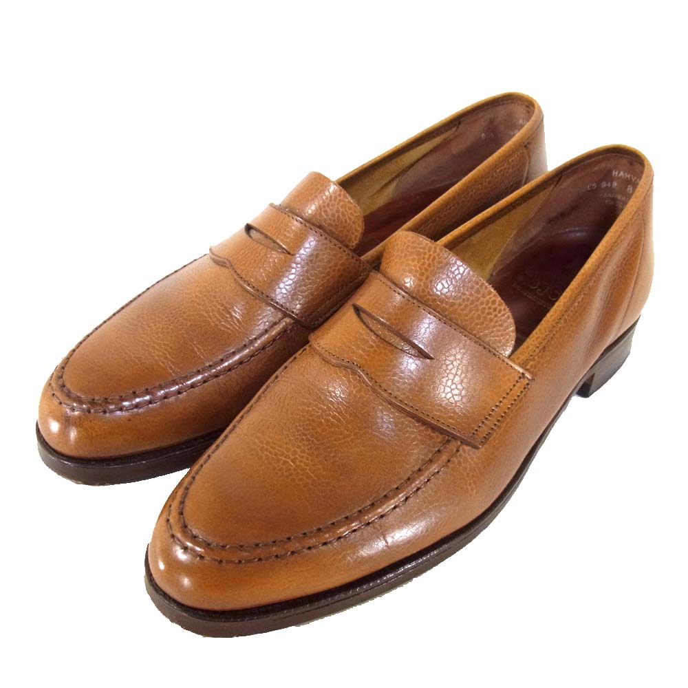 CROCKETT&JONES クロケットアンドジョーンズ HARVARD ハーバード レザー コインローファー ブラウン系 8D【中古】
