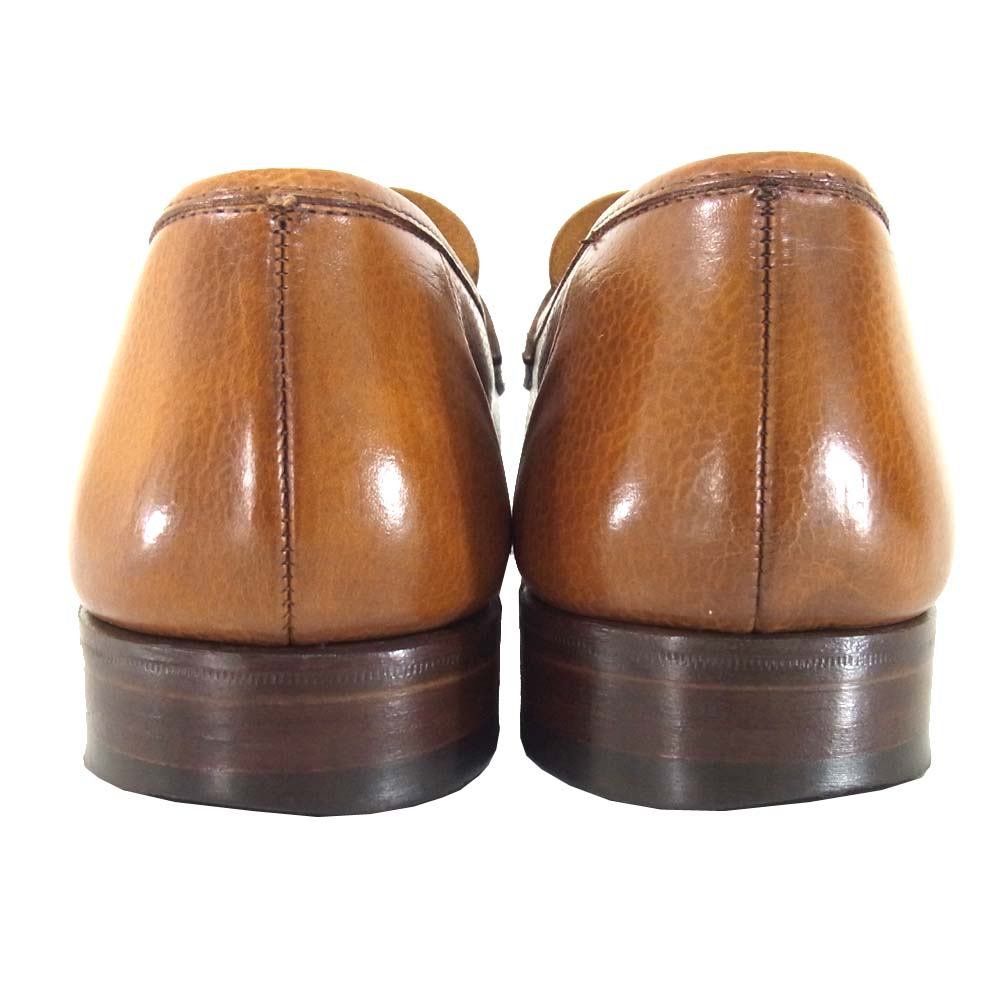 CROCKETT&JONES クロケットアンドジョーンズ HARVARD ハーバード レザー コインローファー ブラウン系 8D【中古】