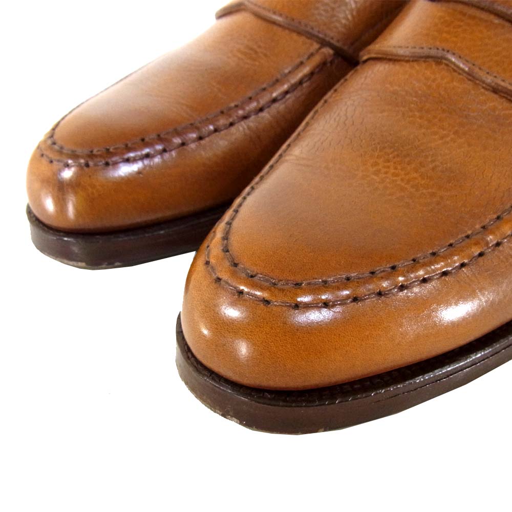 CROCKETT&JONES クロケットアンドジョーンズ HARVARD ハーバード レザー コインローファー ブラウン系 8D【中古】