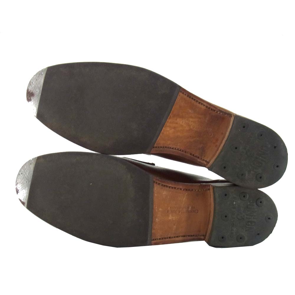 CROCKETT&JONES クロケットアンドジョーンズ HARVARD ハーバード レザー コインローファー ブラウン系 8D【中古】