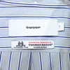 GRAPHPAPER グラフペーパー 18AW GM183-50079B × トーマスメイソン Thomas Mason L/S B.D Shirt グレー×ブルー系 1【中古】