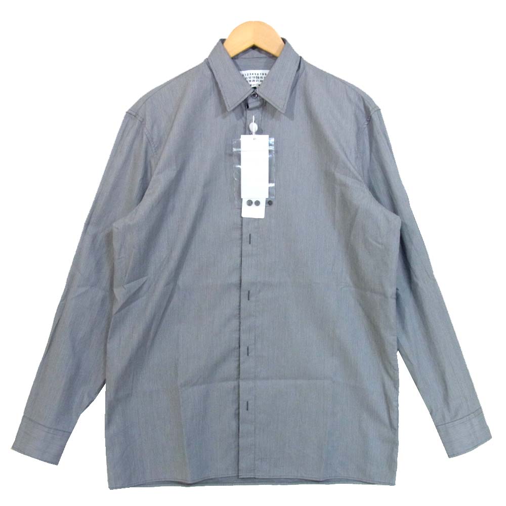 MAISON MARGIELA メゾンマルジェラ S50DL0433 striped long-sleeved shirt ロングスリーブ 002F 39【極上美品】【中古】