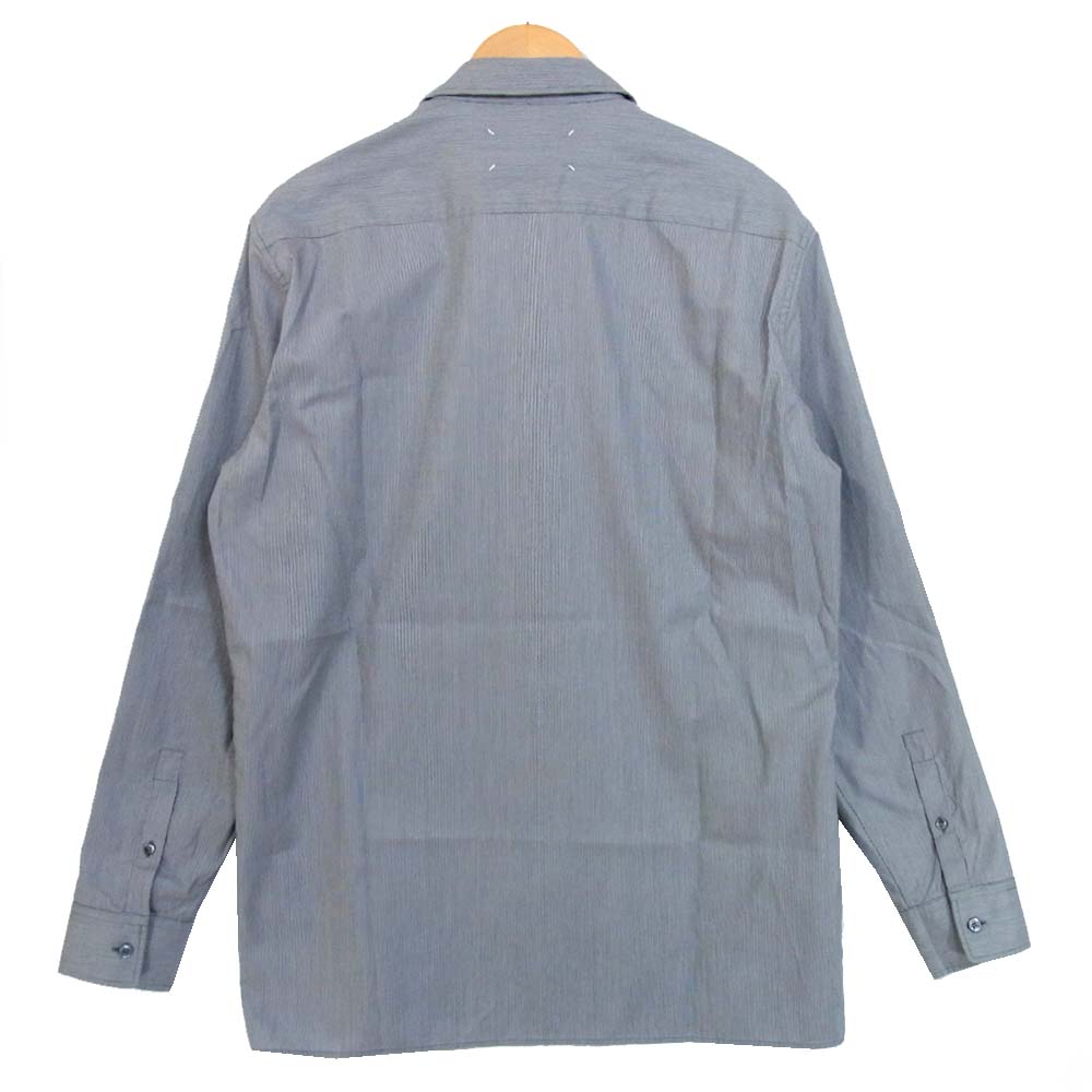 MAISON MARGIELA メゾンマルジェラ S50DL0433 striped long-sleeved shirt ロングスリーブ 002F 39【極上美品】【中古】