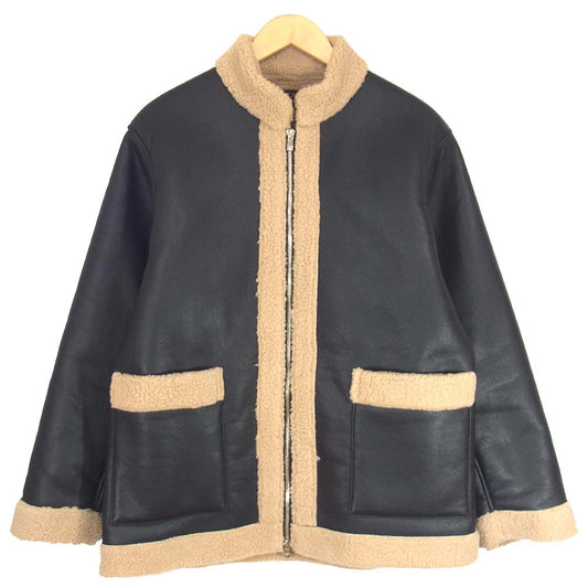 Needles ニードルス 19AW FK064 Zipped Tibetan Jacket シンセティック ボア ブラウン系 XS【美品】【中古】